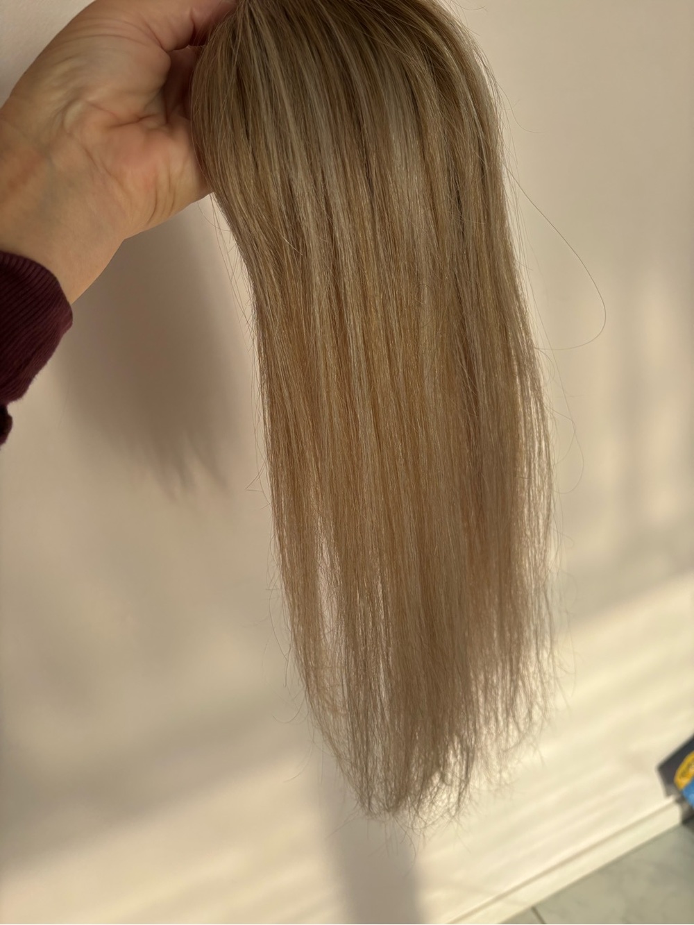 Natural Blonde Clip-In Topper - Lightweight Blonde Hairpiece - Picture 9 of 16